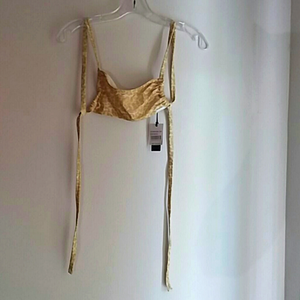 Kendall & Kylie Swim Bikini top Leopard s nwt